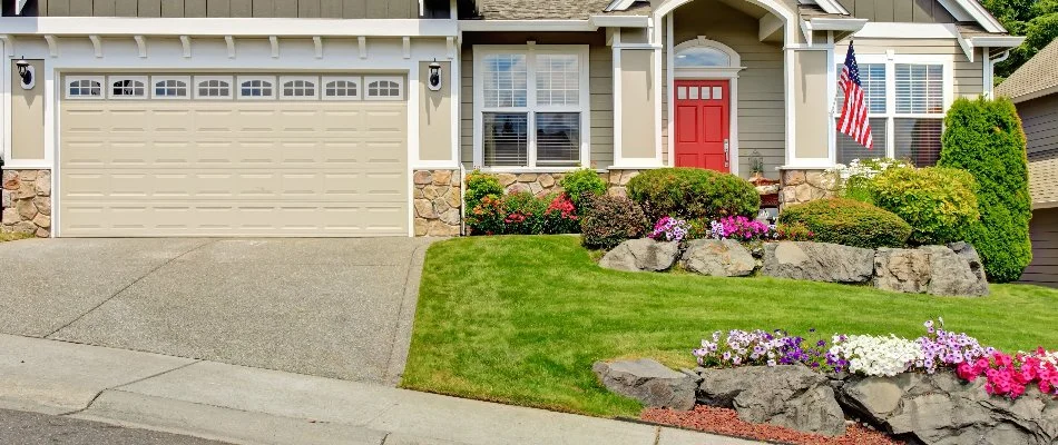 House in Ann Arbor, MI, with a neat yard.